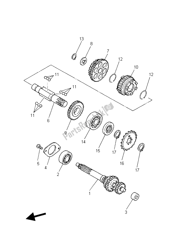 Toutes les pièces pour le Transmission du Yamaha PW 80 2006