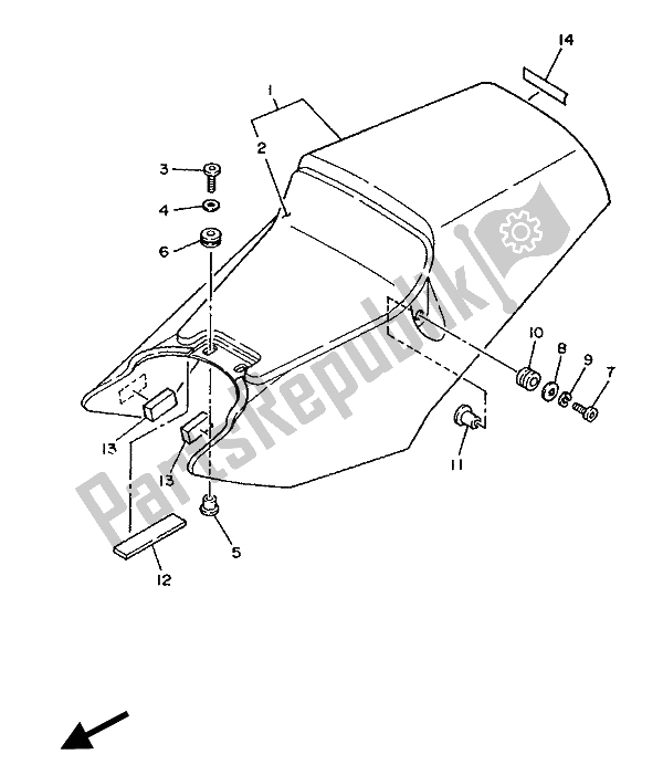 Toutes les pièces pour le Siège du Yamaha TZ 250 1990