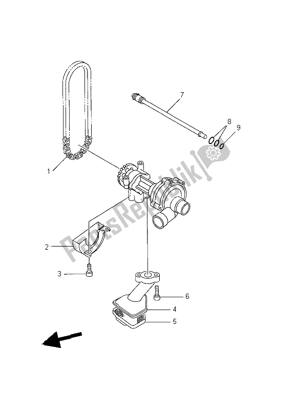 All parts for the Oil Pump of the Yamaha FZS 1000 Fazer 2002