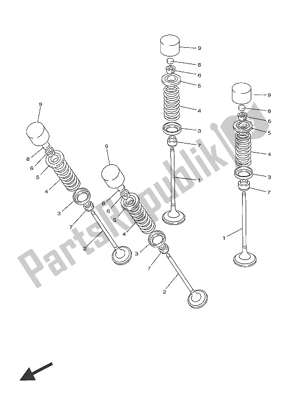 All parts for the Valve of the Yamaha FJR 1300A 2016