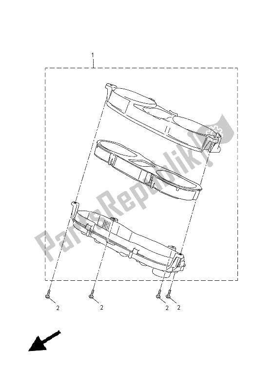 Alle onderdelen voor de Meter van de Yamaha YP 250R 2015