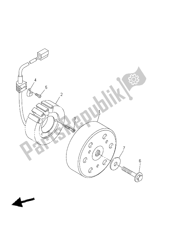 Toutes les pièces pour le Générateur du Yamaha FZS 1000 Fazer 2002