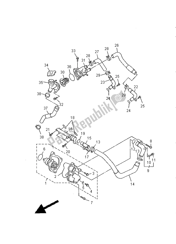 Tutte le parti per il Pompa Dell'acqua del Yamaha FZS 600 SP 2000