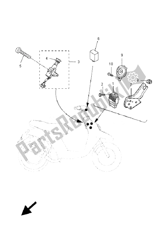 All parts for the Electrical 1 of the Yamaha CW 50 BWS 2007