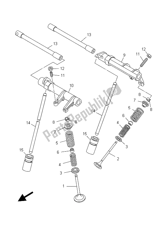 Toutes les pièces pour le Soupape du Yamaha XV 1600A Wildstar 1999