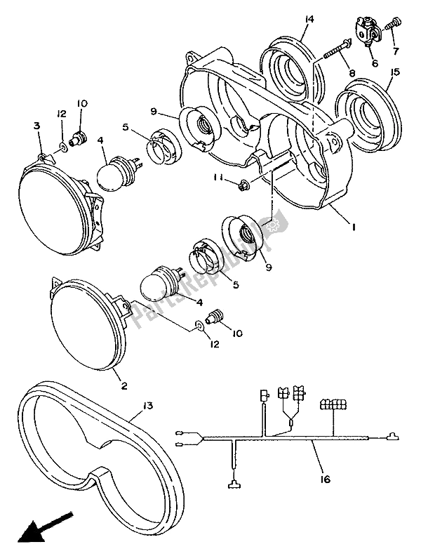 Todas las partes para Alternativo (faro) (para Ello) de Yamaha TDM 850 1994