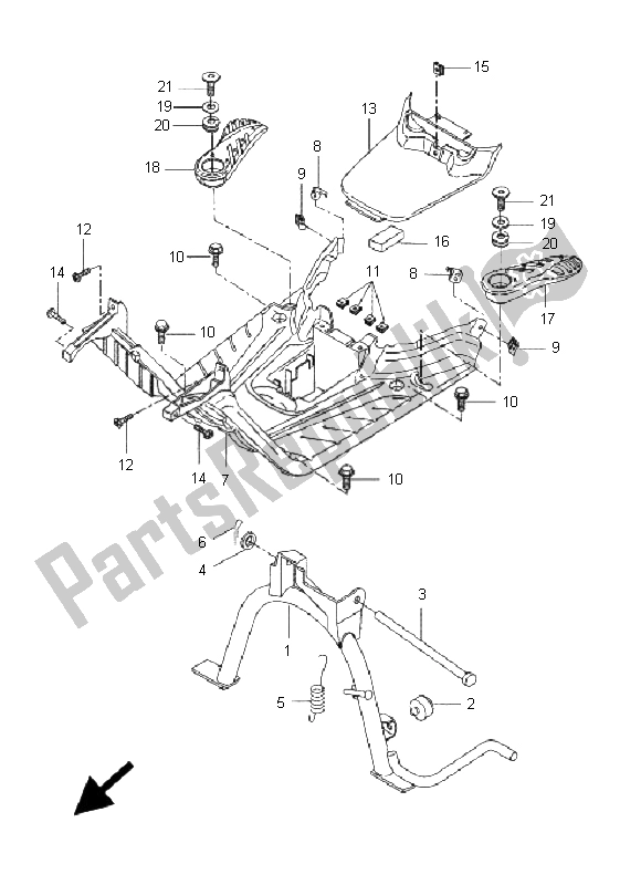 Todas las partes para Soporte Y Reposapiés de Yamaha CW 50L BWS 2005