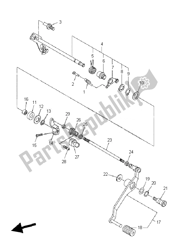 Tutte le parti per il Albero Del Cambio del Yamaha XJ6N 600 2010