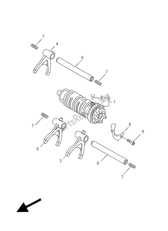 Toutes les pièces pour le Came Et Fourchette De Changement De Vitesse du Yamaha YZF R1 1000 1998