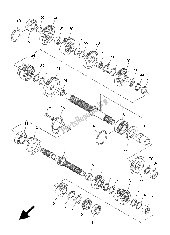 All parts for the Transmission of the Yamaha FZ1 NA Fazer 1000 2008