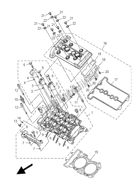 Todas las partes para Cabeza De Cilindro de Yamaha XT 1200 ZE 2014