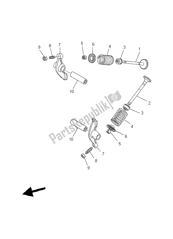 Alle onderdelen voor de Klep van de Yamaha TT R 90 2004