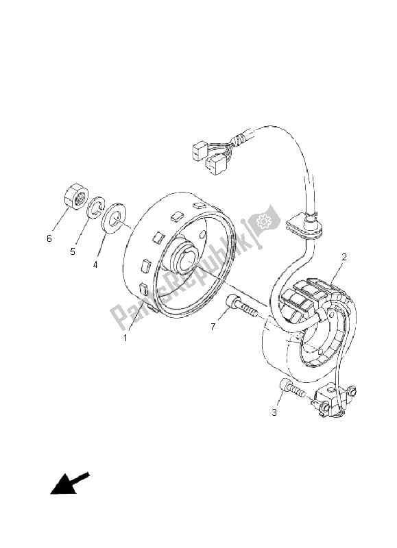 Todas las partes para Generador de Yamaha XC 125E Vity 2008