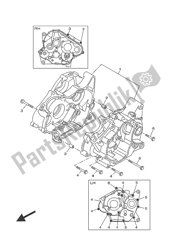 Todas as partes de Bloco Do Motor do Yamaha MT 125 2016