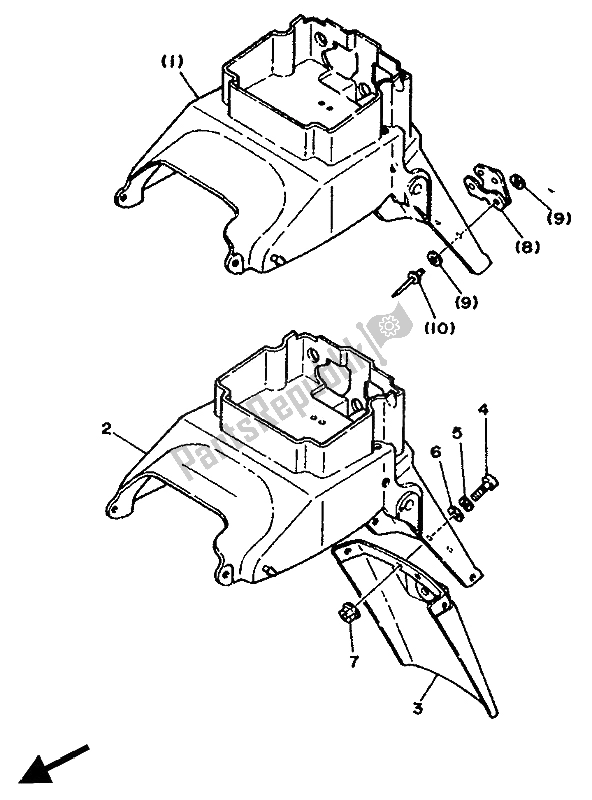 Todas las partes para Alternativo (guardabarros) de Yamaha XTZ 750 Supertenere 1990