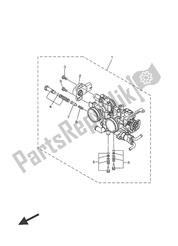 All parts for the Intake 2 of the Yamaha XP 500 2016