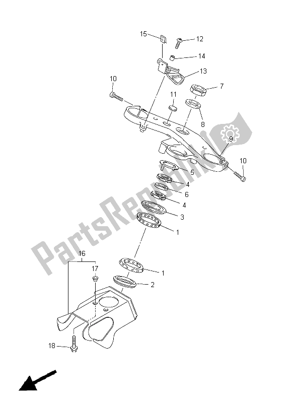 Toutes les pièces pour le Pilotage du Yamaha YZF R1 1000 2005