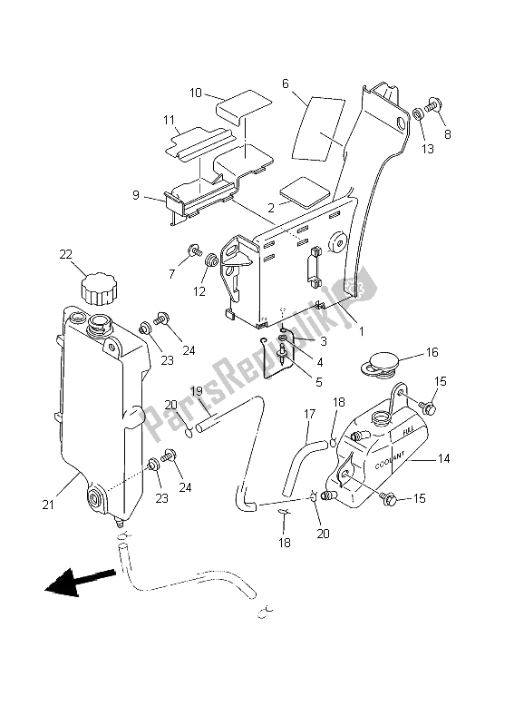 Tutte le parti per il Serbatoio Dell'olio del Yamaha DT 125R 2002