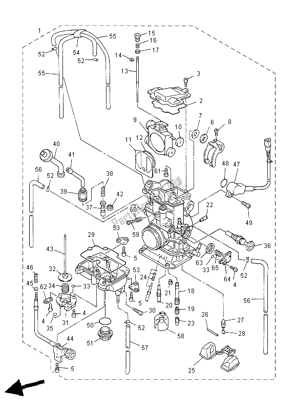 Toutes les pièces pour le Carburateur du Yamaha WR 250F 2004