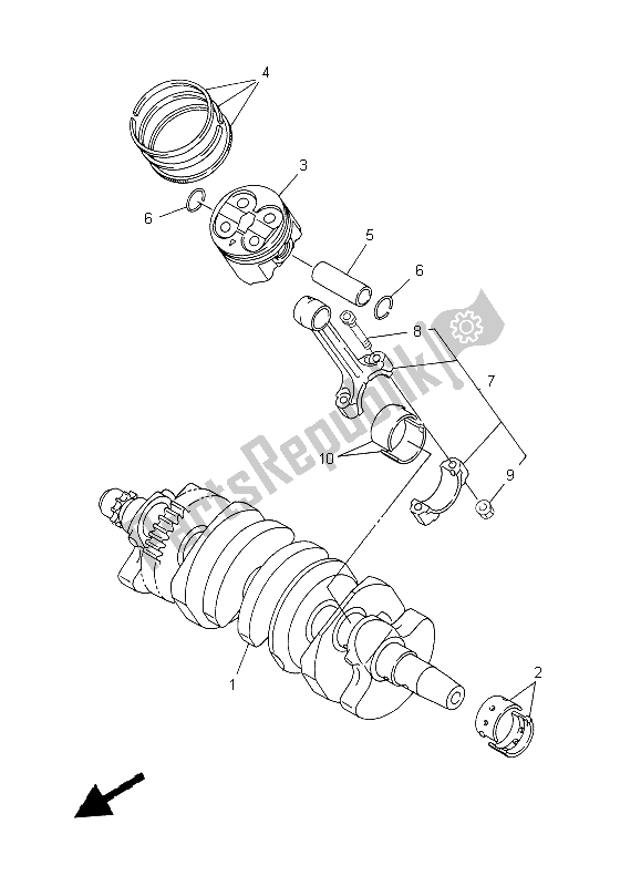 Tutte le parti per il Albero Motore E Pistone del Yamaha YZF R6 600 1999