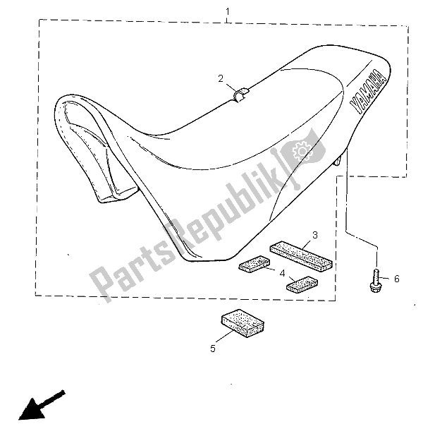 Todas las partes para Asiento de Yamaha TT 600R 1997