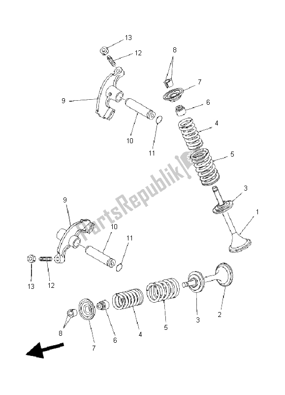 Wszystkie części do Zawór Yamaha YFM 450 FA Kodiak 4X4 2006