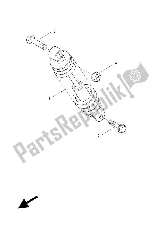 All parts for the Rear Suspension of the Yamaha CS 50 2015