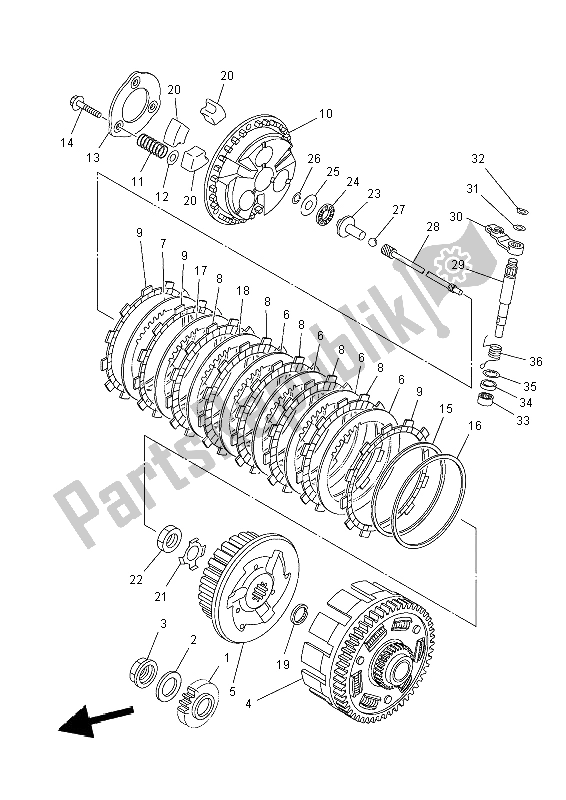 Wszystkie części do Sprz? G? O Yamaha YFZ 450R 2014