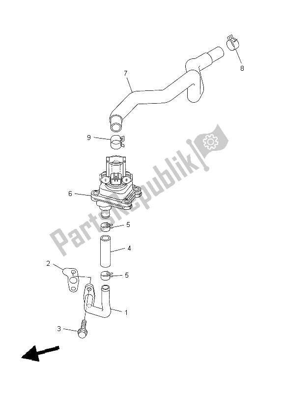 All parts for the Air Induction System of the Yamaha WR 250X 2009