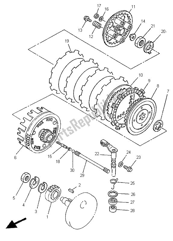 Wszystkie części do Sprz? G? O Yamaha XV 250S 1999