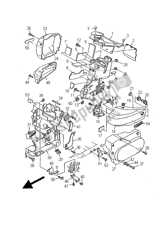 Toutes les pièces pour le Couvercle Latéral du Yamaha XVS 1100A Dragstar Classic 2000