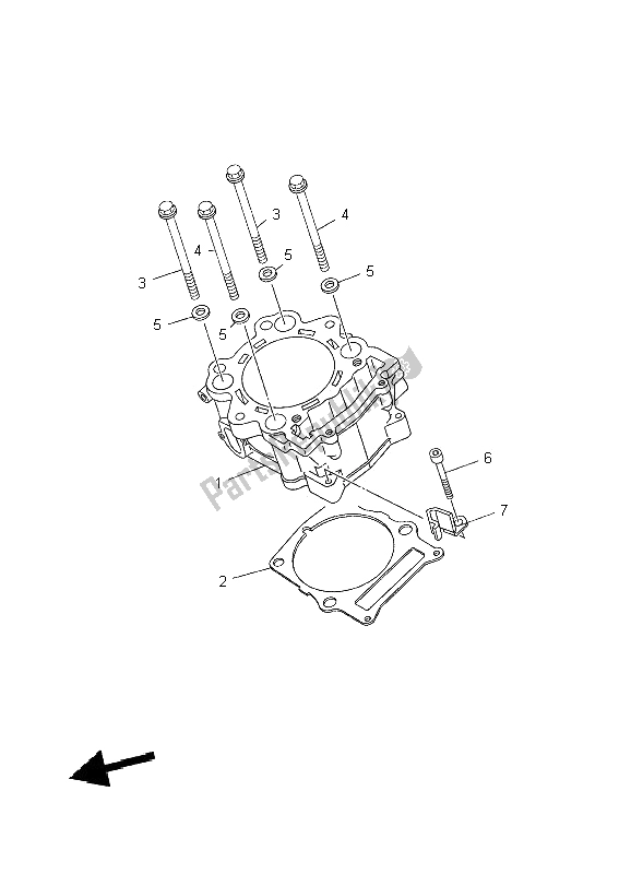 Toutes les pièces pour le Cylindre du Yamaha XT 660X 2009