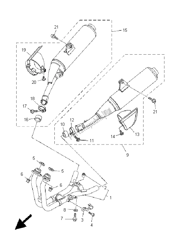 Todas las partes para Cansada de Yamaha TDM 900A 2005