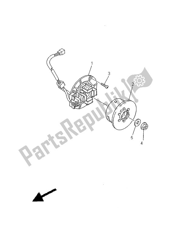 Tutte le parti per il Generatore del Yamaha YZ 426F 2000
