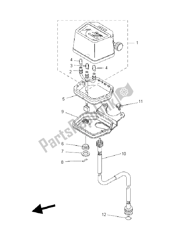 All parts for the Meter Kmh of the Yamaha YFM 400 FP BIG Bear PRO 2004