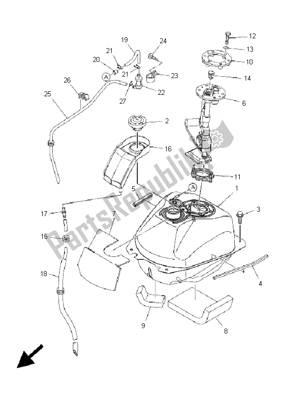 Wszystkie części do Zbiornik Paliwa Yamaha XP 500A T MAX 2009