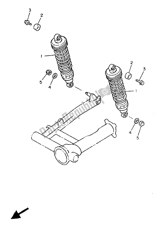 Tutte le parti per il Sospensione Posteriore del Yamaha V MAX 12 1200 1993