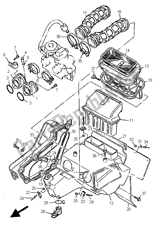 Todas las partes para Consumo de Yamaha TT 600E 1997