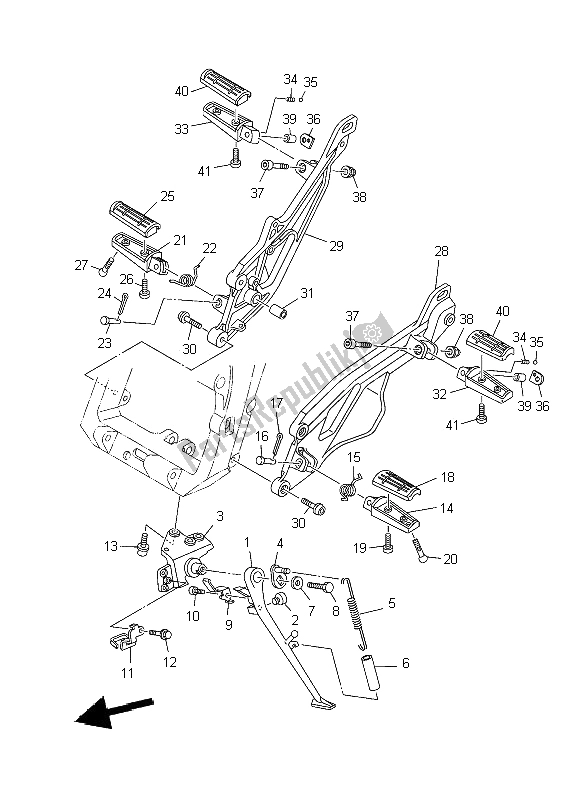 Todas las partes para Soporte Y Reposapiés de Yamaha TDM 900A 2009