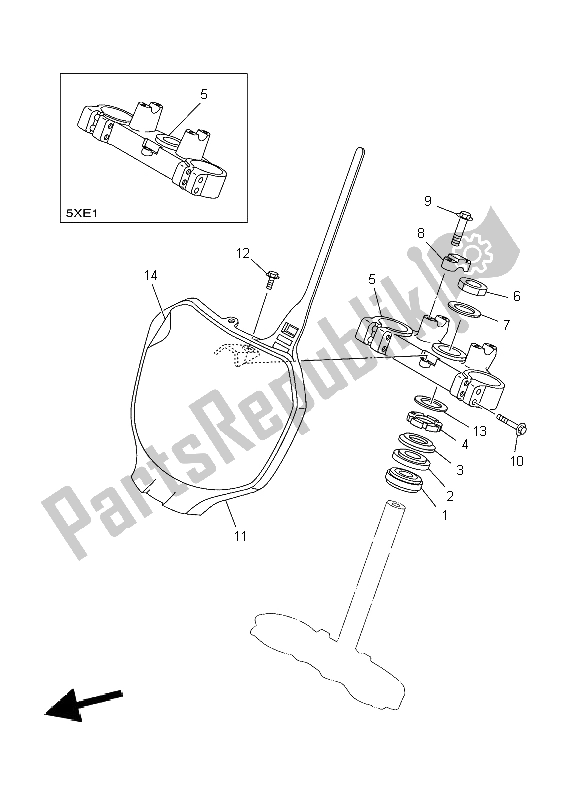 Toutes les pièces pour le Pilotage du Yamaha YZ 125 2004