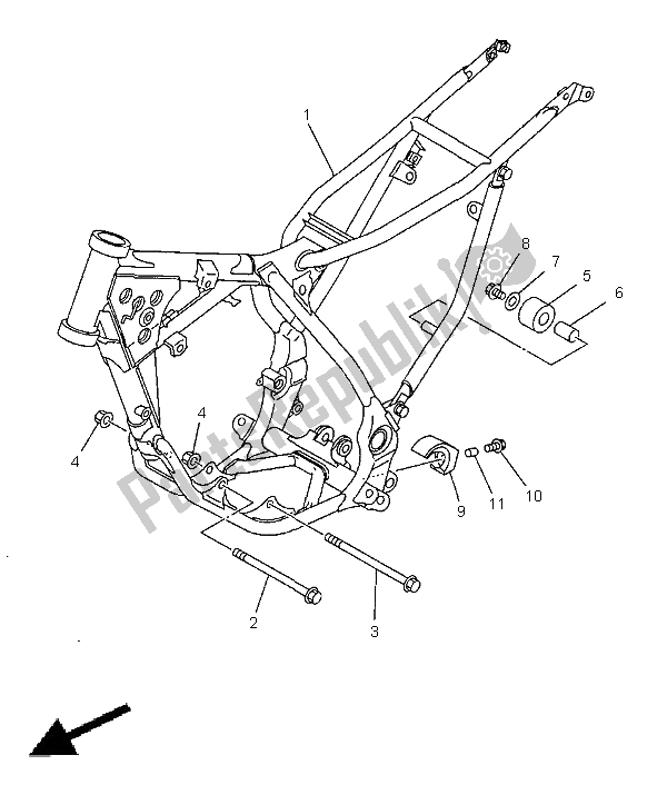 Todas las partes para Marco de Yamaha YZ 80 LW 1999