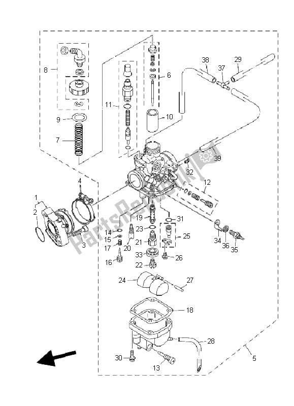 Todas las partes para Carburador de Yamaha XT 125R 2008