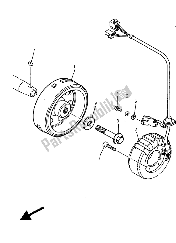 Toutes les pièces pour le Générateur du Yamaha YZF 600R Thundercat 2000