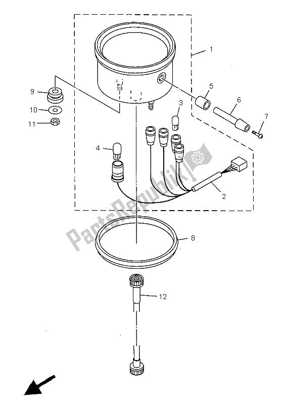 All parts for the Meter of the Yamaha XVS 650 Dragstar 1999