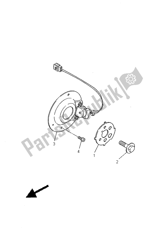 All parts for the Pick Up Coil & Governor of the Yamaha XJ 600N 2000