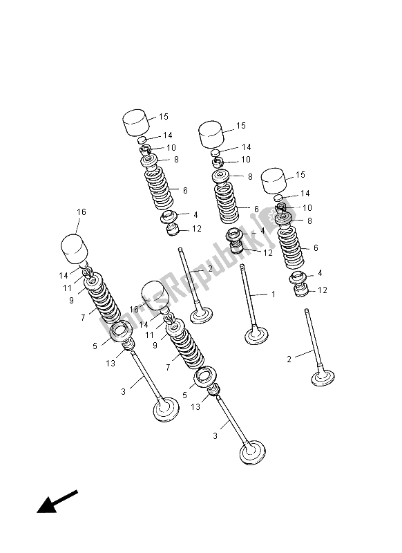 All parts for the Valve of the Yamaha FZ1 S 1000 2012