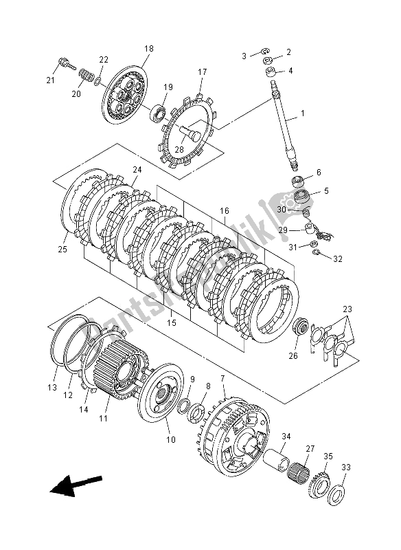 Tutte le parti per il Frizione del Yamaha YZF R1 1000 2008