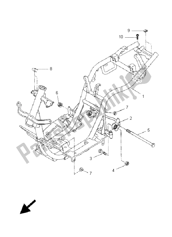 All parts for the Frame of the Yamaha CW 50L BWS 2006