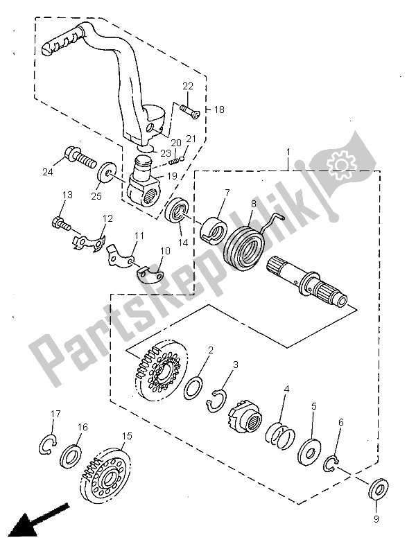 Toutes les pièces pour le Entrée du Yamaha WR 400F 1999