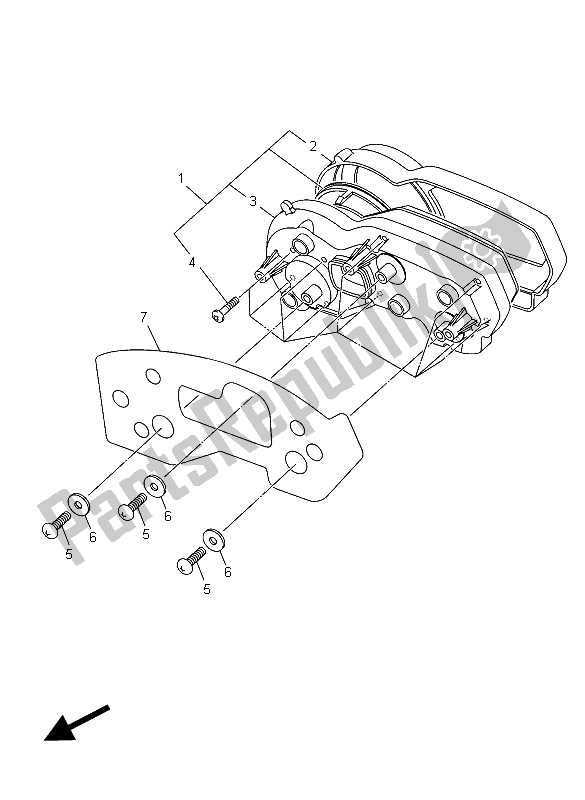 Alle onderdelen voor de Meter van de Yamaha XJ6F 600 2015